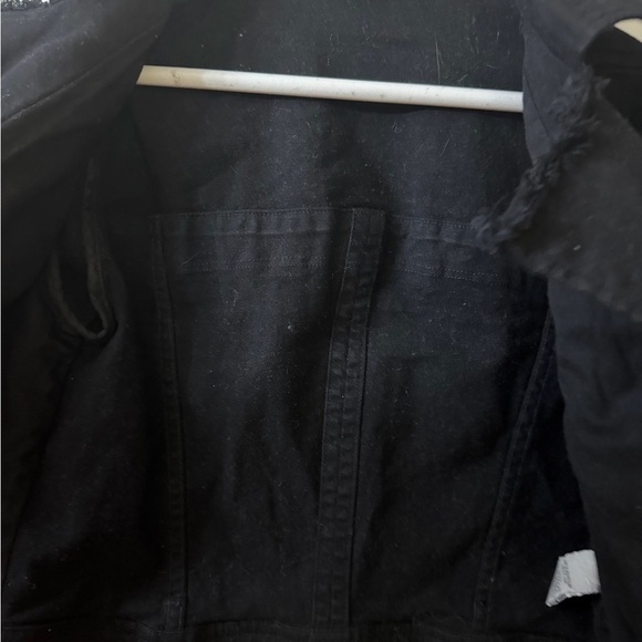 Helmut Lang Black Jean Jacket with Zipper Details - Picture 5 of 6